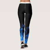 Blauwe vlam Leggings (Achterkant)