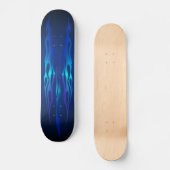 Blauwe vlam op blauw skateboard (Voorkant)