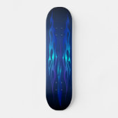Blauwe vlam op blauw skateboard (Voorkant)