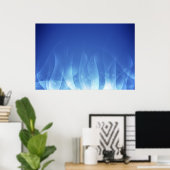 Blauwe vlam poster (Thuiskantoor)