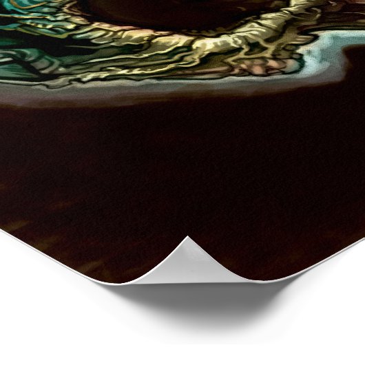 Blauwe vlam poster (Hoek)