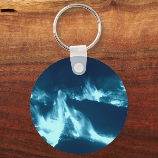 Blauwe vlam sleutelhanger (Voorkant)