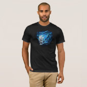 Blauwe vlam t-shirt (Voorkant volledig)
