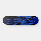 Blauwe vlameskarton persoonlijk skateboard (Horizontaal)