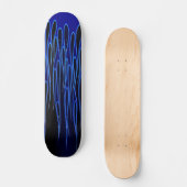 Blauwe vlameskarton persoonlijk skateboard (Voorkant)