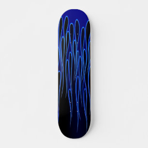 Blauwe vlameskarton persoonlijk skateboard