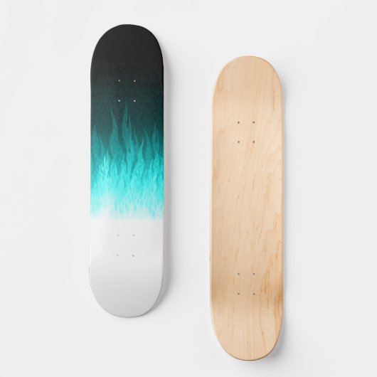 Blauwe vlameskarton skateboard (Voorkant)