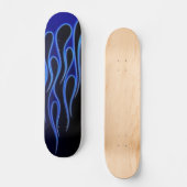 blauwe vlammen persoonlijk skateboard (Voorkant)