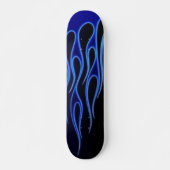 blauwe vlammen persoonlijk skateboard (Voorkant)