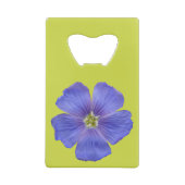 Blauwe vlas #1 creditkaart flessenopener (Achterkant)