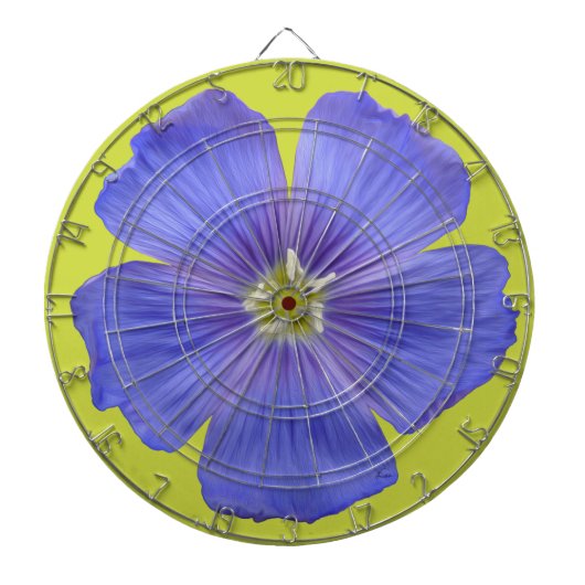 Blauwe vlas #1 dartbord (Voorkant)