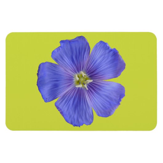 Blauwe vlas #1 magneet (Horizontaal)