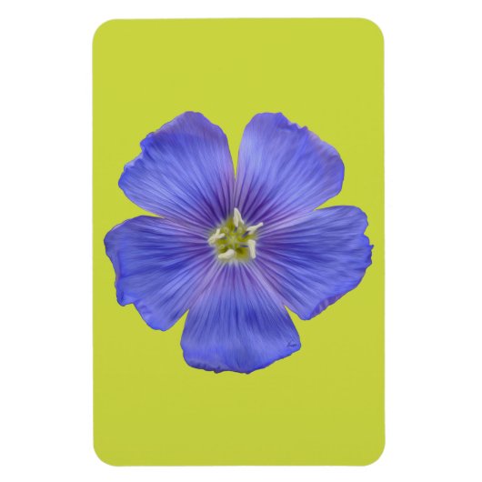 Blauwe vlas #1 magneet (Verticaal)