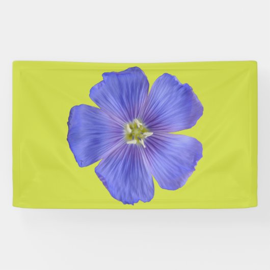 Blauwe vlas #1 spandoek (Horizontaal)