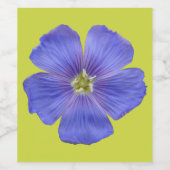 Blauwe vlas #1 wijn etiket (Enkel label)