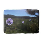 Blauwe Vlas Bloemen Foto Badmat (Voorkant)