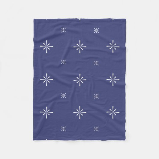 Blauwe vleece Small Blanket Fleece Deken (Voorkant)