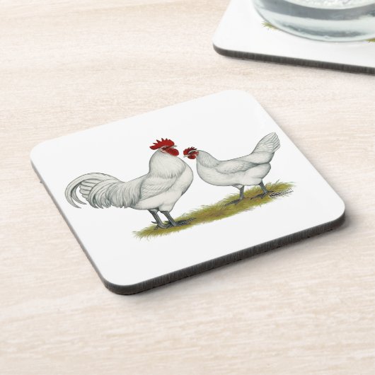 Blauwe vleeskuikens bier onderzetter (Linkerzijde)