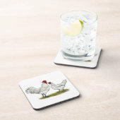 Blauwe vleeskuikens bier onderzetter (Rechterzijde)