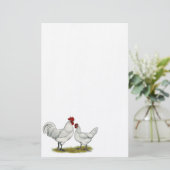 Blauwe vleeskuikens briefpapier (Staand voorkant)