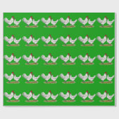 Blauwe vleeskuikens cadeaupapier (Vlak)