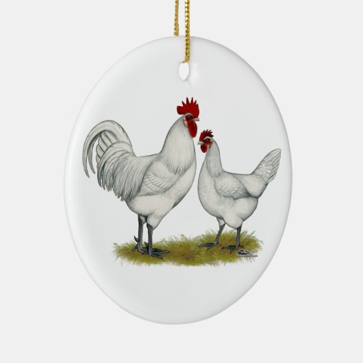 Blauwe vleeskuikens keramisch ornament (Rechts)