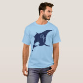 Blauwe vlek t-shirt (Voorkant volledig)