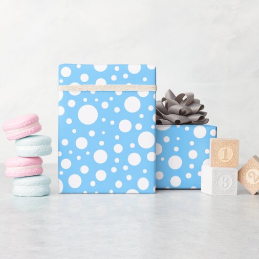 Blauwe vlekken inpakpapier (Baby Shower)