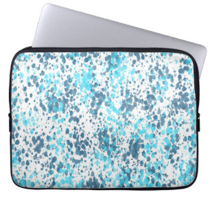 Blauwe vlekken patroon laptop sleeve