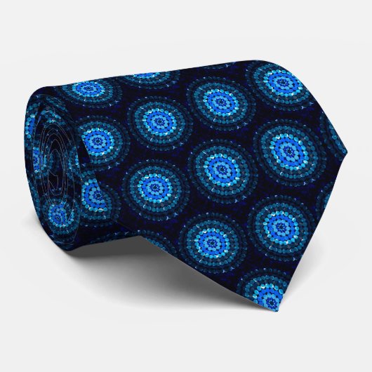 Blauwe vlekken, stropdas (Opgerold)
