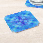 Blauwe vleugels kartonnen onderzetters (Gekanteld)