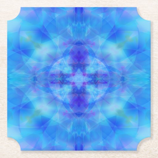 Blauwe vleugels kartonnen onderzetters (Voorkant)