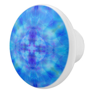 Blauwe vleugels keramische knop