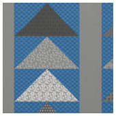 Blauwe "Vliegende Ganzen" Patchwork-look Stof (Close Up)