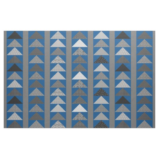 Blauwe "Vliegende Ganzen" Patchwork-look Stof (Fat Quarter)