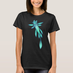 blauwe vliegende vis markt t-shirt