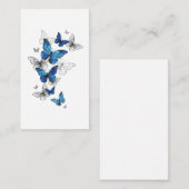 Blauwe Vliegende Vlinders Morpho Advieskaart (Voorkant / Achterkant)