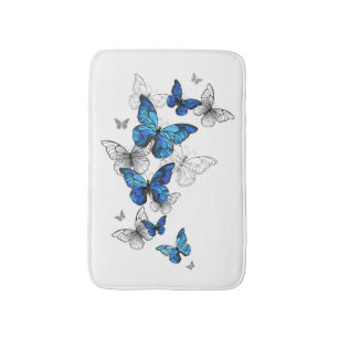 Blauwe Vliegende Vlinders Morpho Badmat