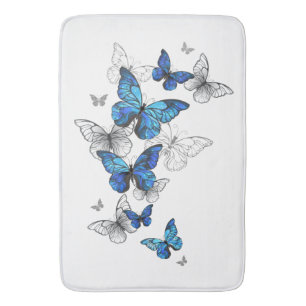 Blauwe Vliegende Vlinders Morpho Badmat