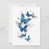 Blauwe Vliegende Vlinders Morpho Bedankkaart (Voorkant)