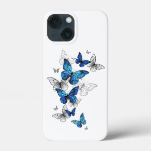Blauwe Vliegende Vlinders Morpho Case-Mate iPhone Case