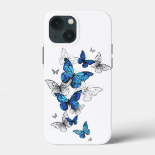 Blauwe Vliegende Vlinders Morpho Case-Mate iPhone Case