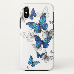 Blauwe Vliegende Vlinders Morpho Case-Mate iPhone Case