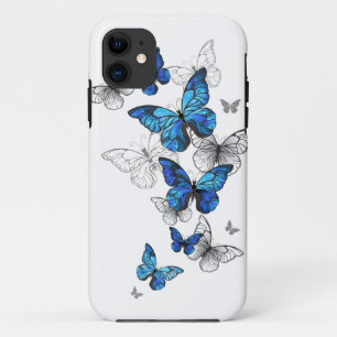 Blauwe Vliegende Vlinders Morpho Case-Mate iPhone Case
