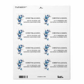 Blauwe Vliegende Vlinders Morpho Etiket (Full Sheet)