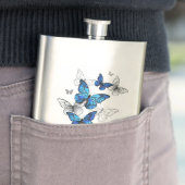 Blauwe Vliegende Vlinders Morpho Flacon (Voorbeeld)
