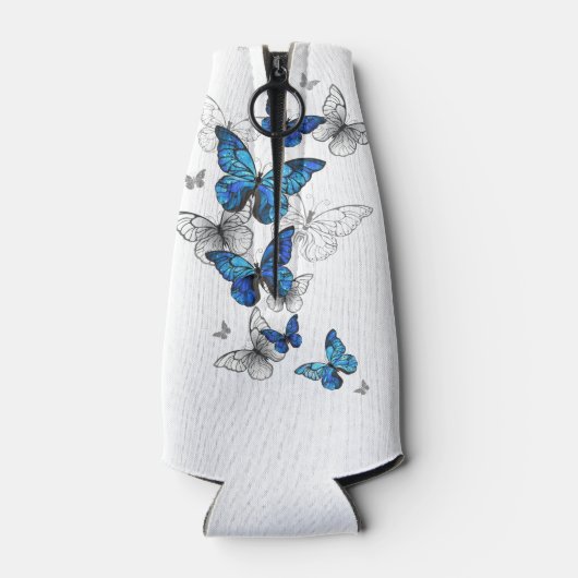 Blauwe Vliegende Vlinders Morpho Flesjeskoeler (Achterkant)