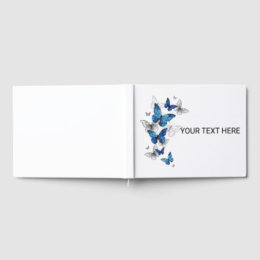 Blauwe Vliegende Vlinders Morpho Gastenboek (Volledig)