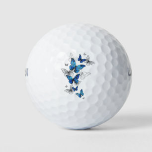 Blauwe Vliegende Vlinders Morpho Golfballen