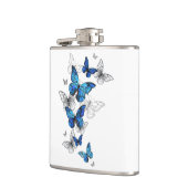 Blauwe Vliegende Vlinders Morpho Heupfles (Links)